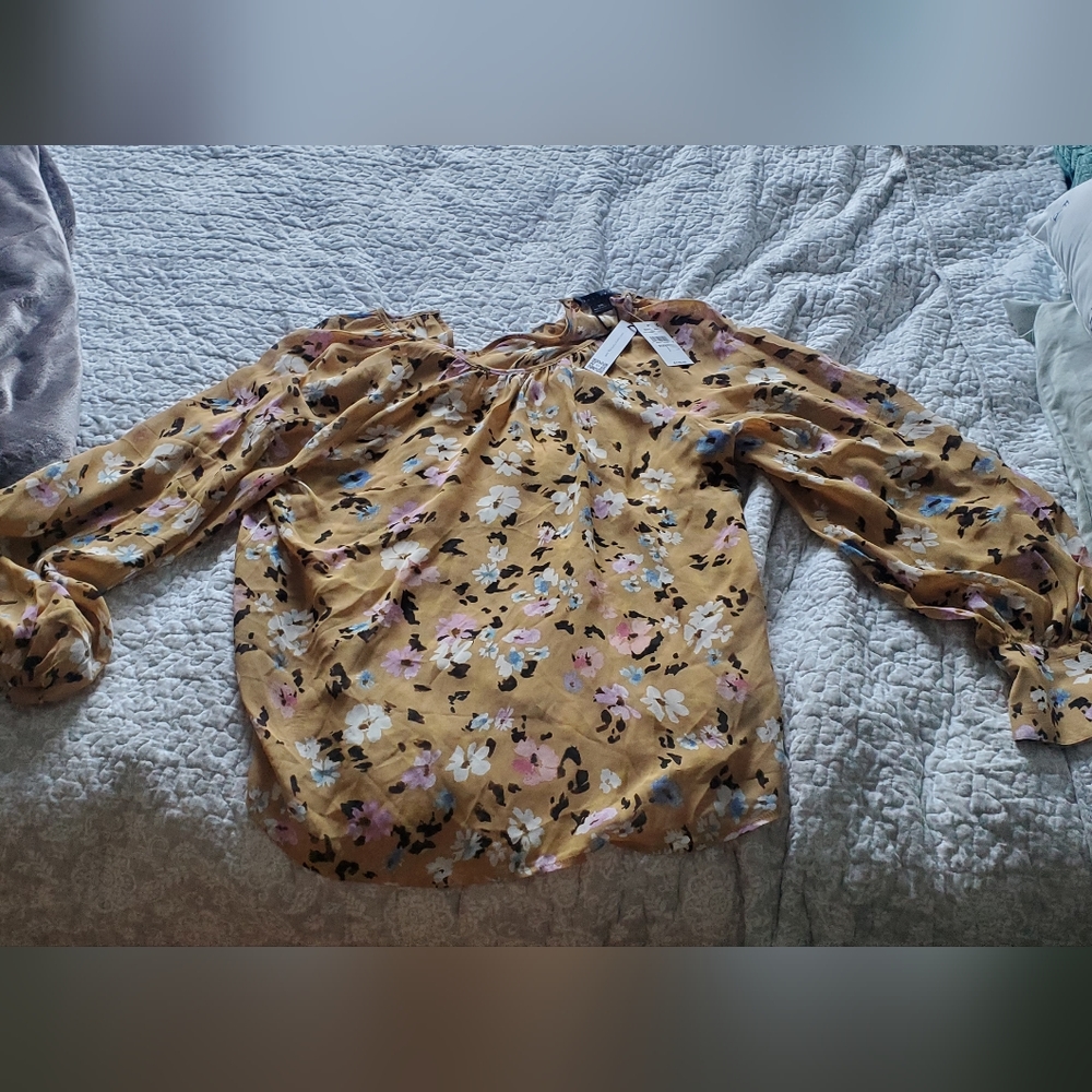 Sanctuary Women's Floral-Print Balloon-Sleeve Blouse